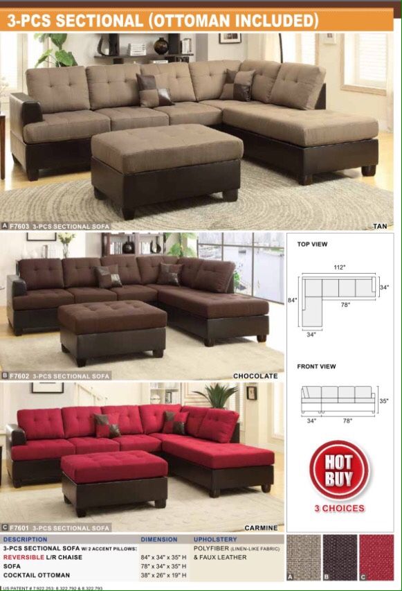 3 Piece Sectional Sofa Brand New Inside Of The Box Very Easy 3 Piece Sectional Sofa Brand New Inside Of The Box Very Easy Assembly Required 440
