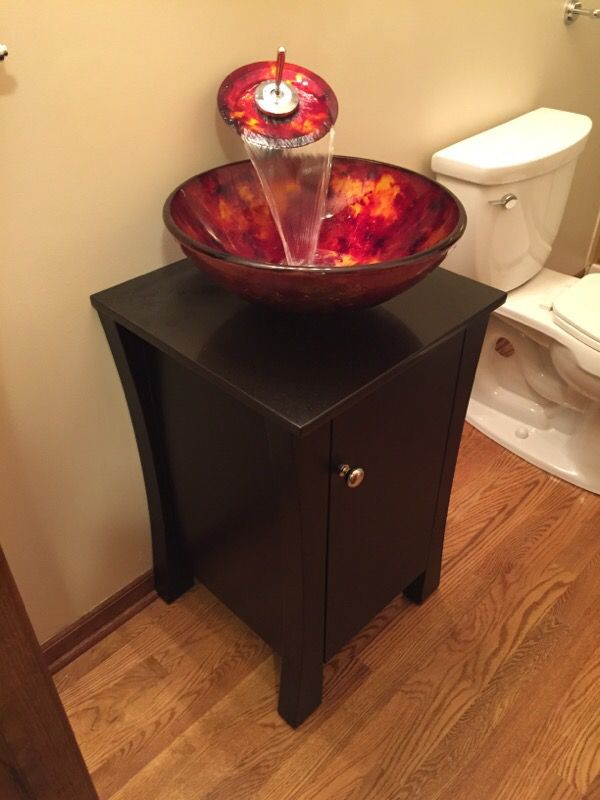 Vessel sink with vanity cabinet Household in Naperville 