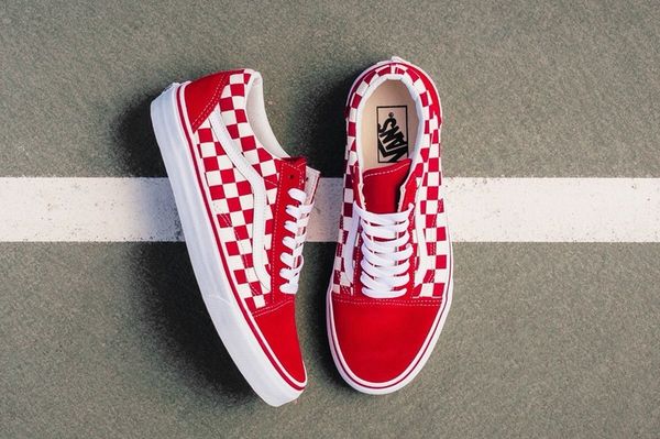 vans old skool checkerboard red and black vans old skool checkerboard red and black