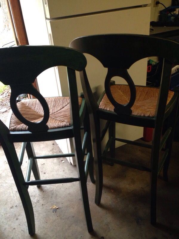 Green wood stools (Furniture) in Dallas, TX - OfferUp