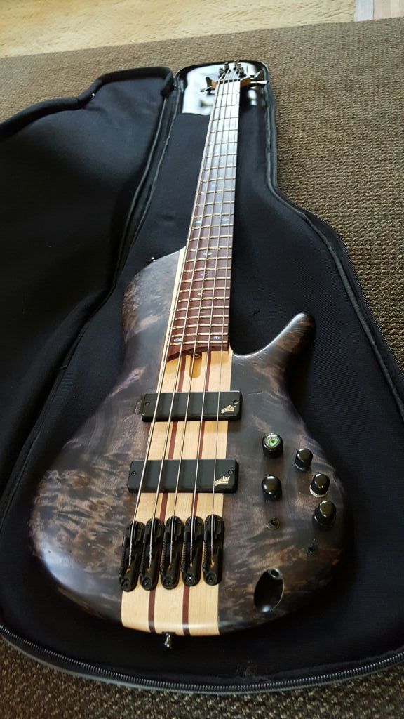 Ibanez SRSC 805 CERRO SINGLE CUT 5 STRING BASS GUITAR AGULAR PICKUPS