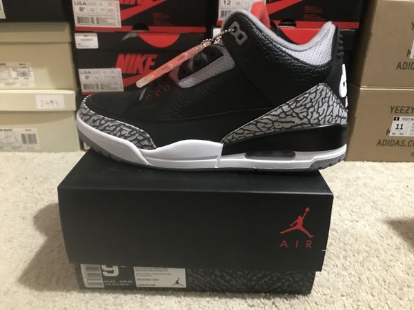 air jordan 3 black cement 9.5 air jordan 3 black cement 9.5