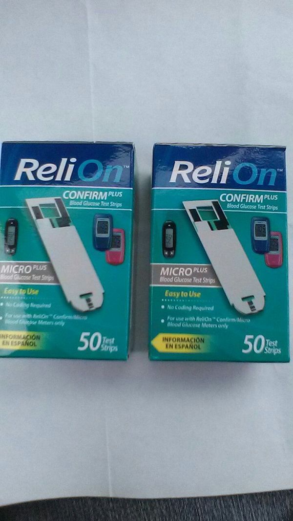 ReliOn Confirm Plus Blood Glucose Test Strips (Beauty & Health) in Mill