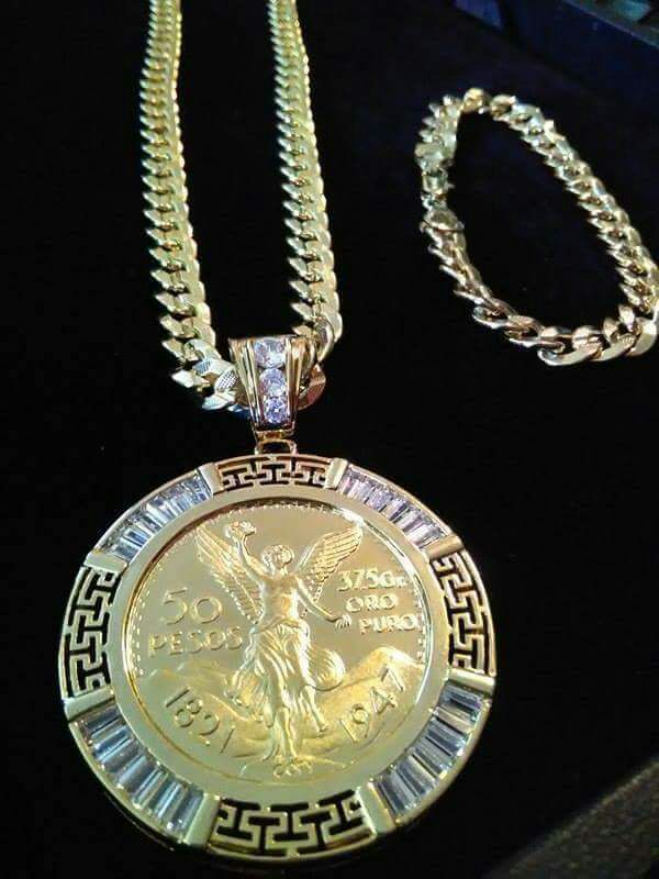 14k Gold filled Cuban link chain with Versace Centenario (Jewelry ...