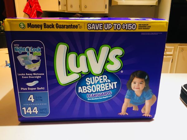 luvs size 4 diapers 144 count brand new box unopened baby kids luvs size 4 diapers