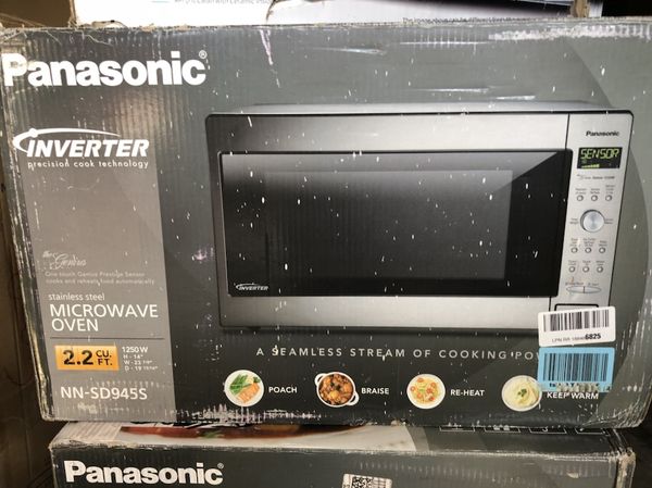 panasonic 2 2 cu ft full size microwave stainless steel new full size microwave