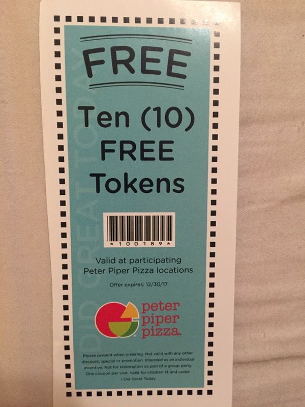 Peter Piper Pizza Free Token Coupons (General) in Phoenix, AZ OfferUp