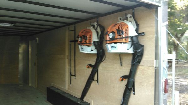 Enclosed Trailer Weed eater racks and blower rack s (Home ...