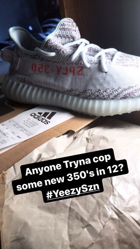 Cheap Replica New Yeezy Boost 350 V2 Blue Tint / Grey Three / High
