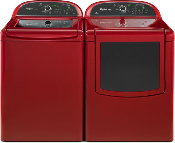 🍒 RED WHIRLPOOL CABRIO PLATINUM HE XL WASHER AND STEAM DRYER SET ...