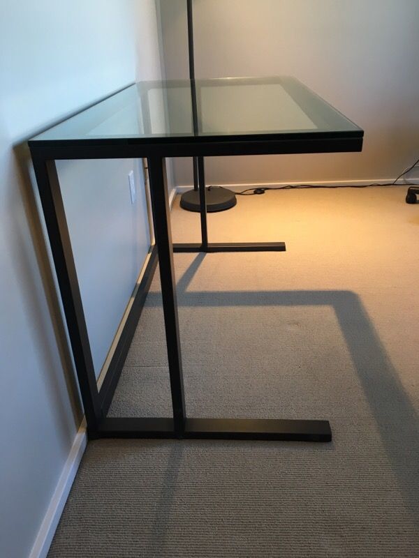 Crate and Barrel Glass Top Desk (Furniture) in Seattle, WA