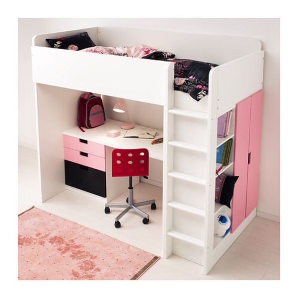 Ikea STUVA loft bed with 3 drawers, 2 doors. Size Twin (Furniture) in