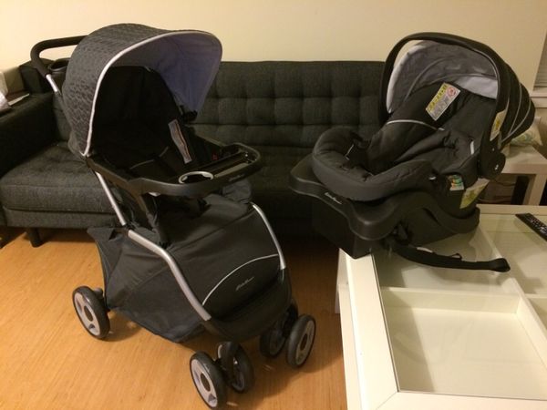 Eddie Bauer quadtrek travel system black stroller car seat (Baby ... Eddie Bauer quadtrek travel system black stroller car seat (Baby ...
