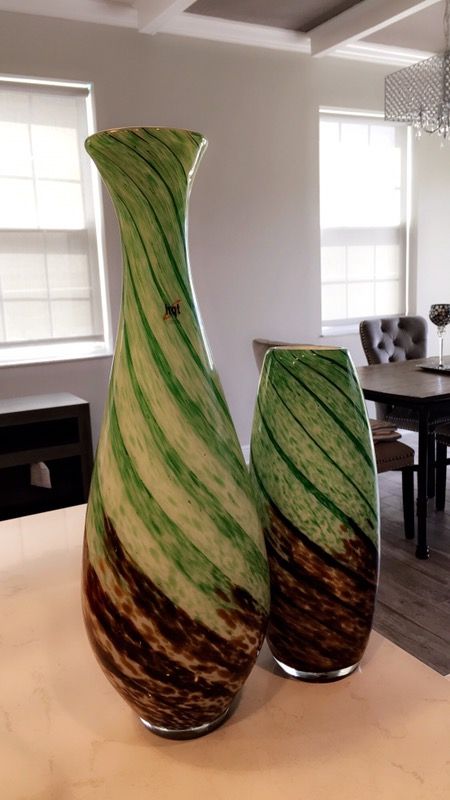 2 Decorative Green,brown and black HQT Handmade Home Designs Art ... 2 Decorative Green,brown and black HQT Handmade Home Designs Art ...