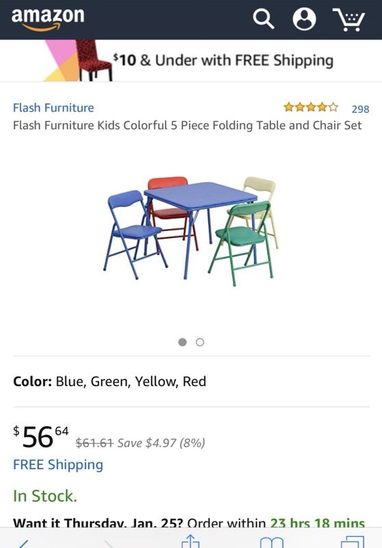 Kids Colorful 5piece folding table and chair set (Furniture) in ... Kids Colorful 5piece folding table and chair set (Furniture) in ...