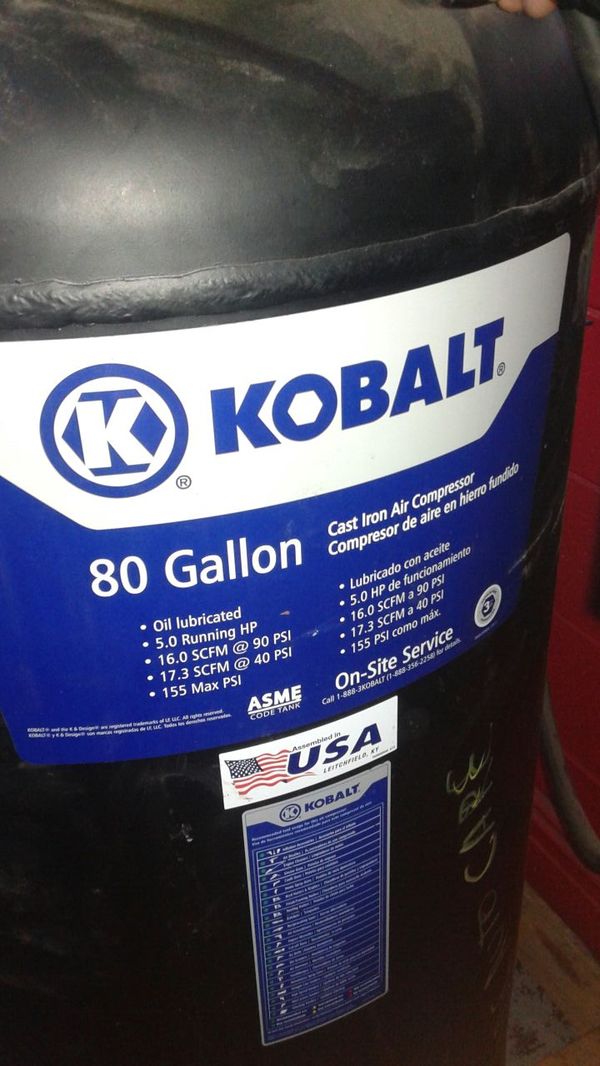 Kobalt 80Gallon Air Compressor (Tools & Machinery) in Hayward, CA