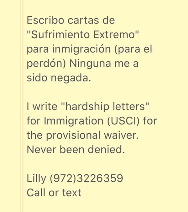 Cartas de perdon para inmigracion immigration letters 