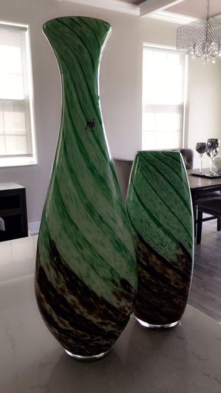 2 Decorative Green,brown and black HQT Handmade Home Designs Art ... 2 Decorative Green,brown and black HQT Handmade Home Designs Art ...