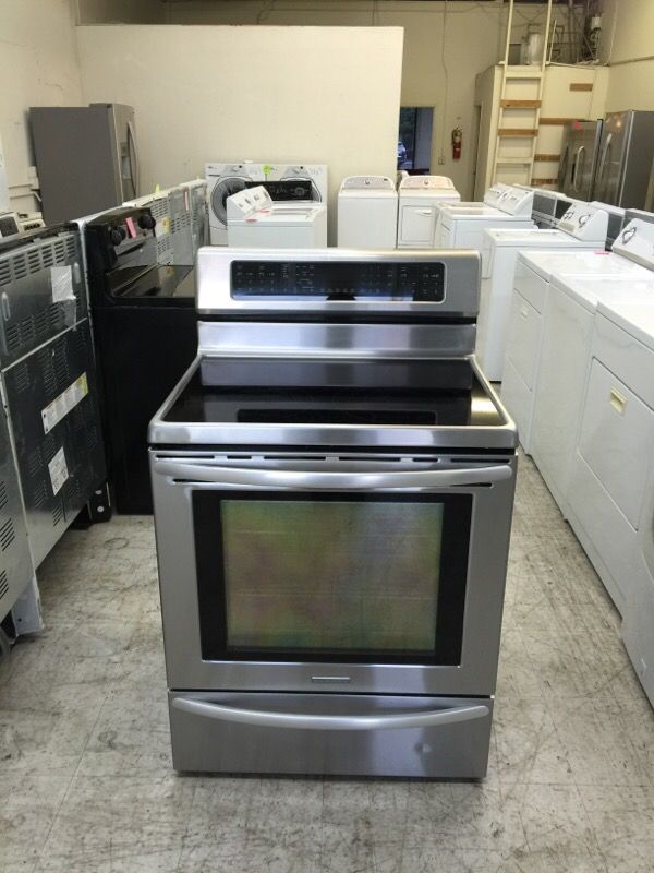 KitcheAid 30" Glass Top Stove Convection Oven (Stainless Steel