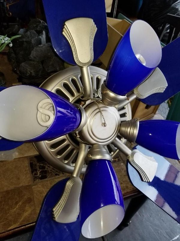 Hamilton Ceiling Fan Custom Blue Color Summer Around Corner Hamilton Ceiling Fan Custom Blue Color Summer Around Corner