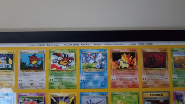 neo first series run 1 uncut sheet pokemon cards collectibles in uncut pokemon sheet