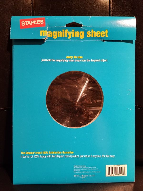 8x11 inch staples magnifying sheet w acrylic lens general in lake staples magnifying sheet