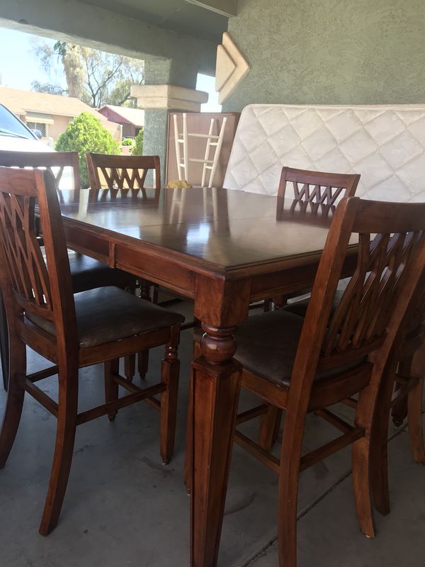 pub dining table and 6 chairs (furniture) in phoenix, az - offerup