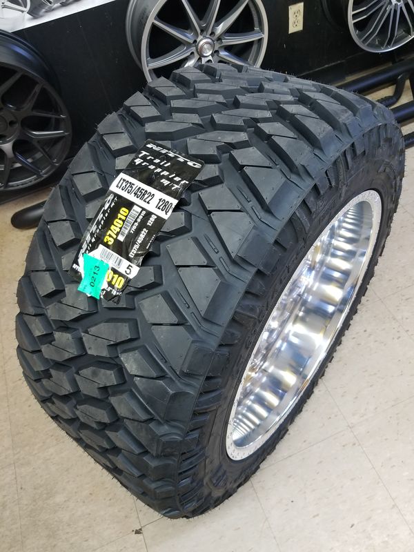 LT375/45R22 Nitto Trail Grappler M/T tires 12 ply 375 45 22 22" 375/45