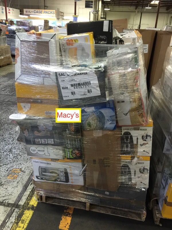 Macy's returns, overstock, shelf pulls Full pallet sales!!! (Home