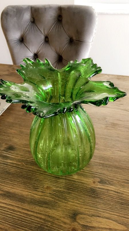 Decorative Green HQT Handmade Home Designs Art Glass Flower Vase ... Decorative Green HQT Handmade Home Designs Art Glass Flower Vase ...