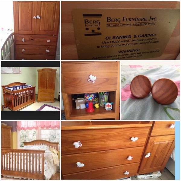 Solid pine wood crib/full bed, armoire, nightstand, and dresser ... Solid pine wood crib/full bed, armoire, nightstand, and dresser ...
